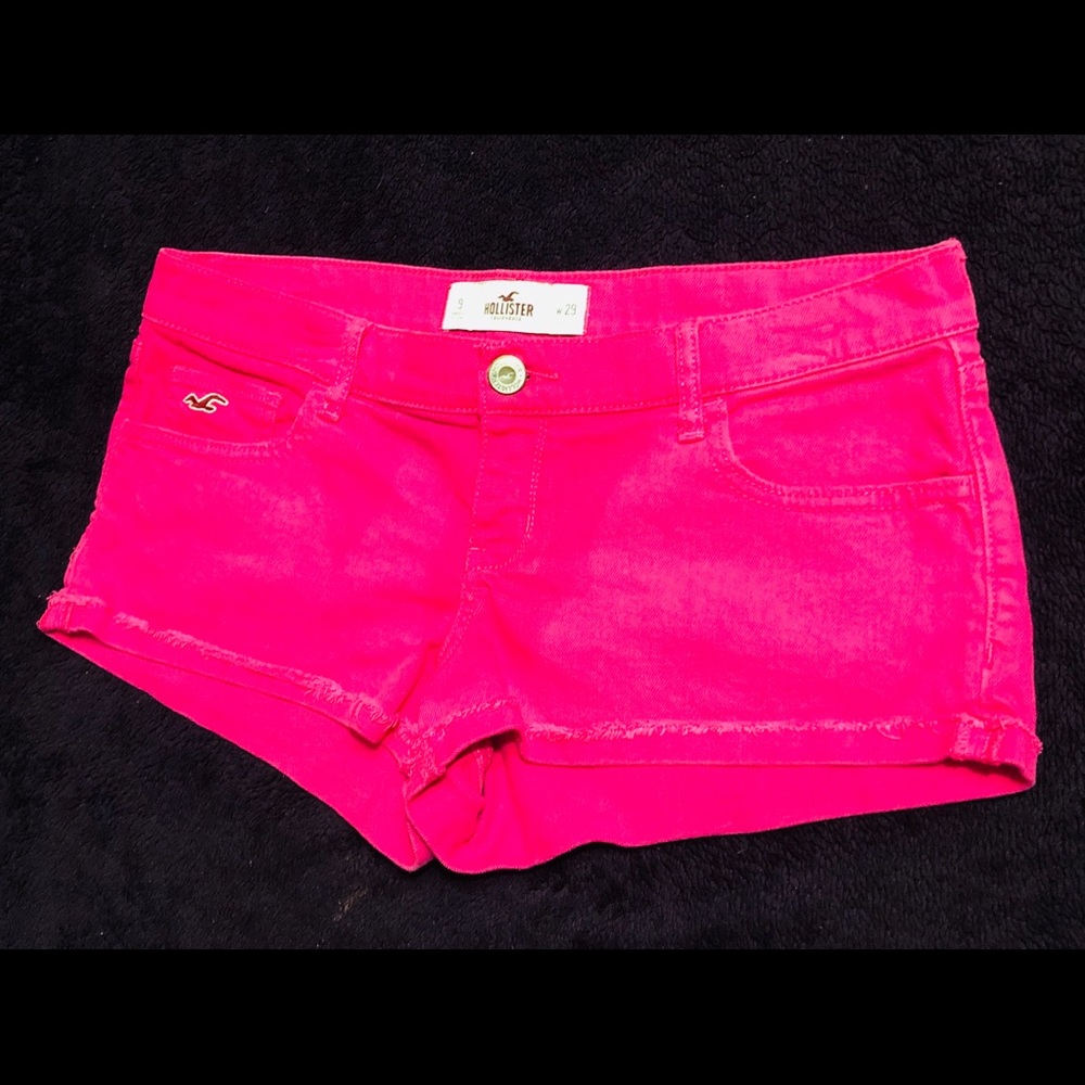 Hollister California pink denim jean shorts